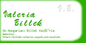 valeria billek business card